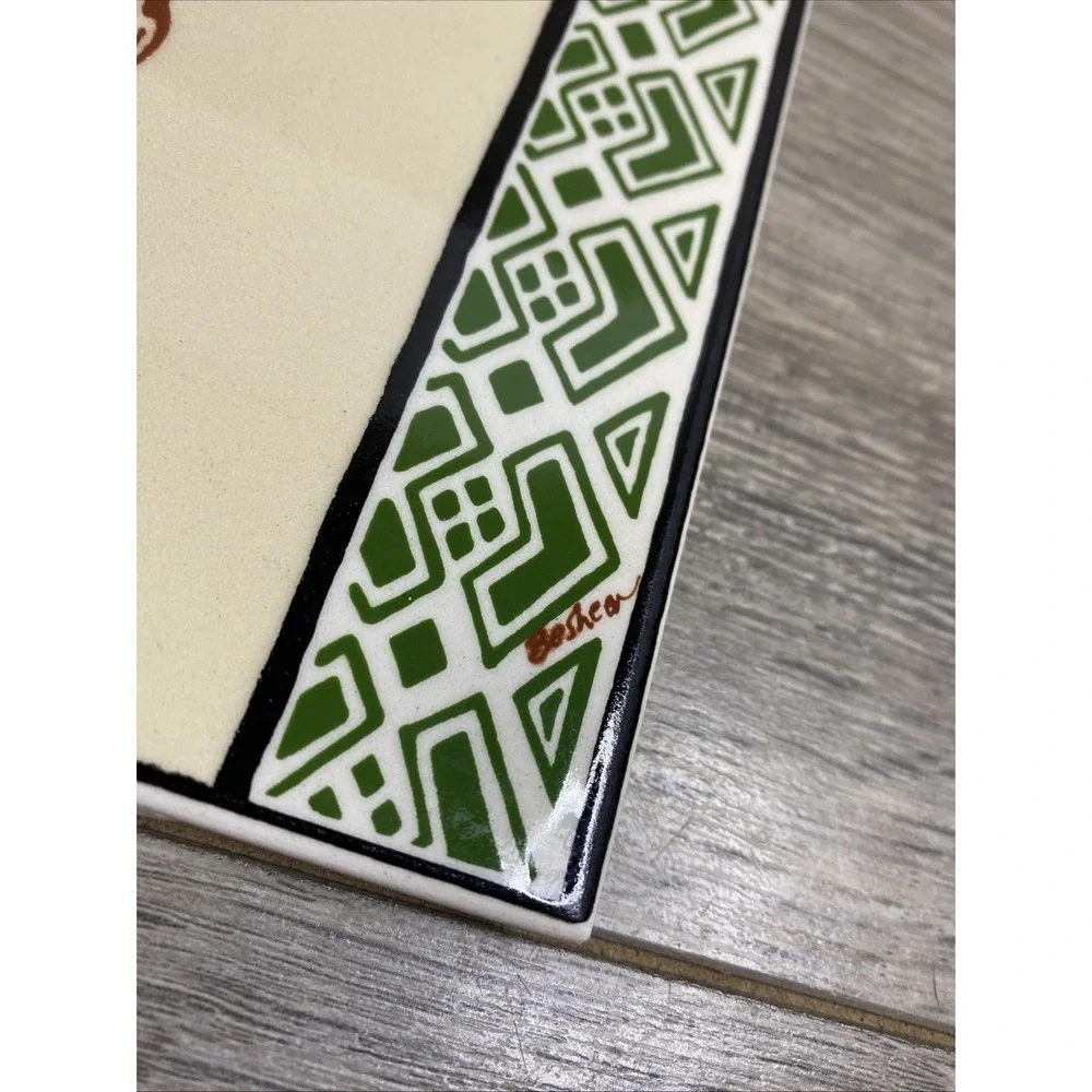 Vintage Besheer Art Tile Giraffe USA 6'x6'